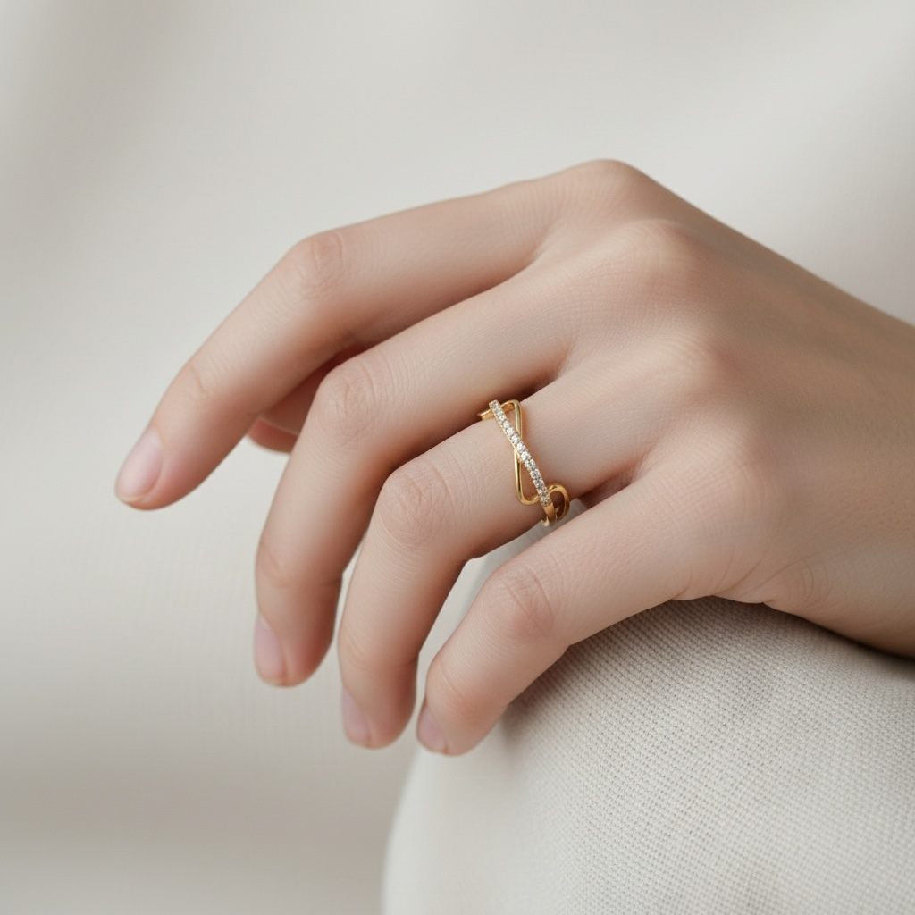 Seraphina Spark Gold Ring – 18K gold plated, view 2