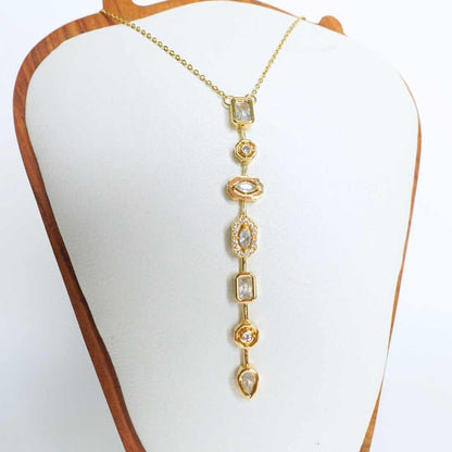 Aurora Crystal Bar Necklace