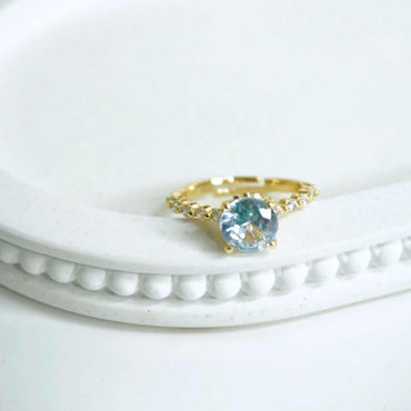 Crystal Glow Solitaire Ring