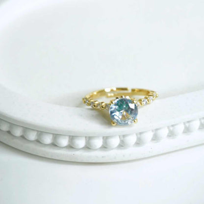 Crystal Glow Solitaire Ring