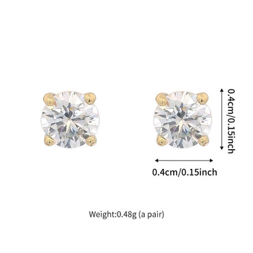 Classic Crystal Glow Studs-4mm / 5 mm/6mm