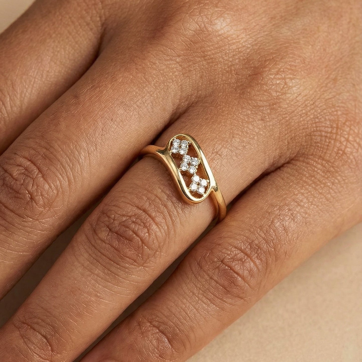 Celeste Curve Ring