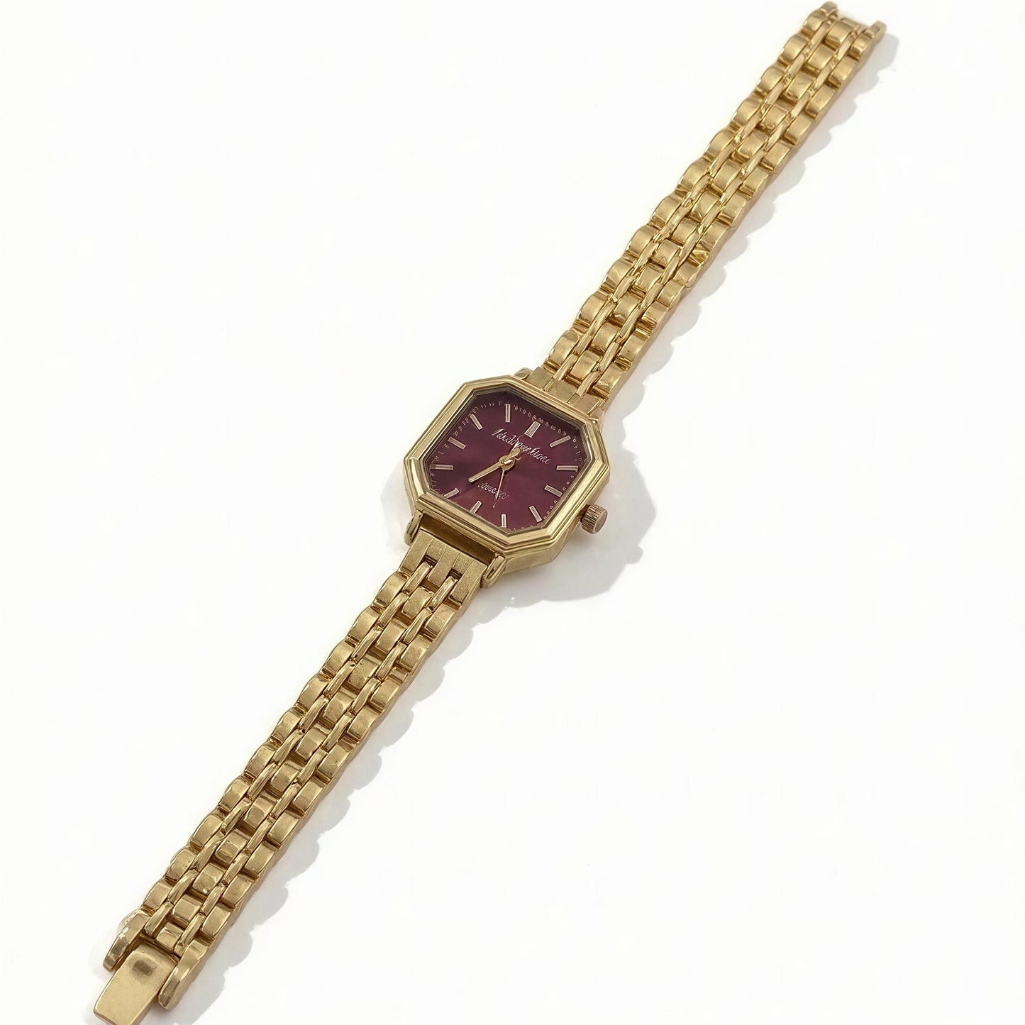 Burgundy Luxe Hex Watch