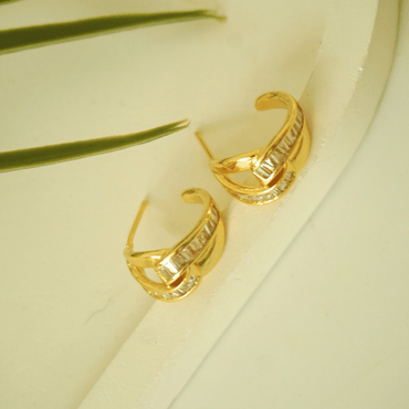 Golden Link Hoop Earrings
