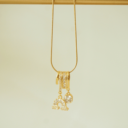 Golden Halo Pendant Necklace