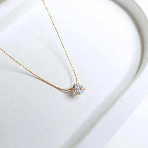 Solara Teardrop Pendant – 18K gold-plated stainless steel pendant necklace