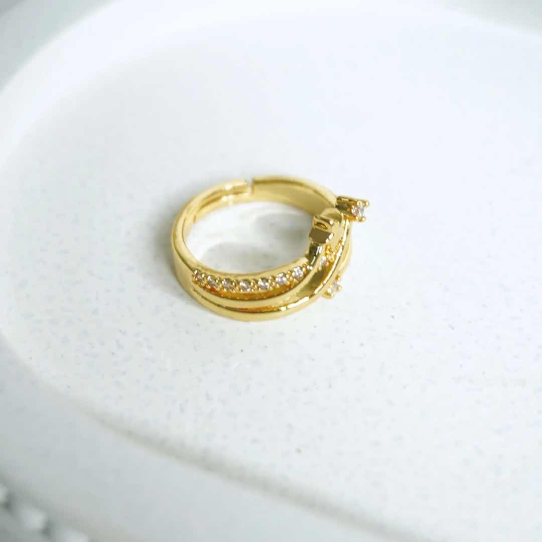Shooting Star Gold-Plated Ring
