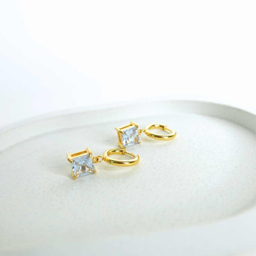 Astra Square-Cut Drop Hoops