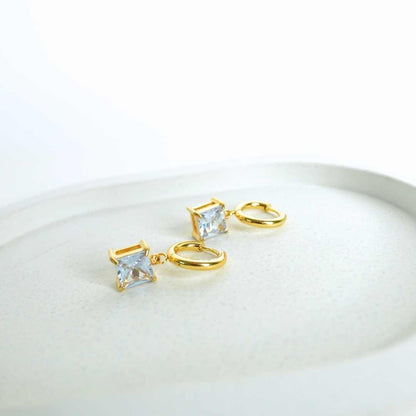 Astra Square-Cut Drop Hoops