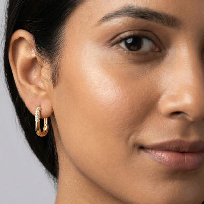 Aria Edge Hoop Earrings