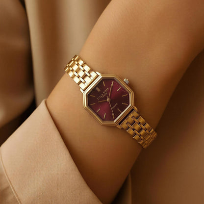 Burgundy Luxe Hex Watch