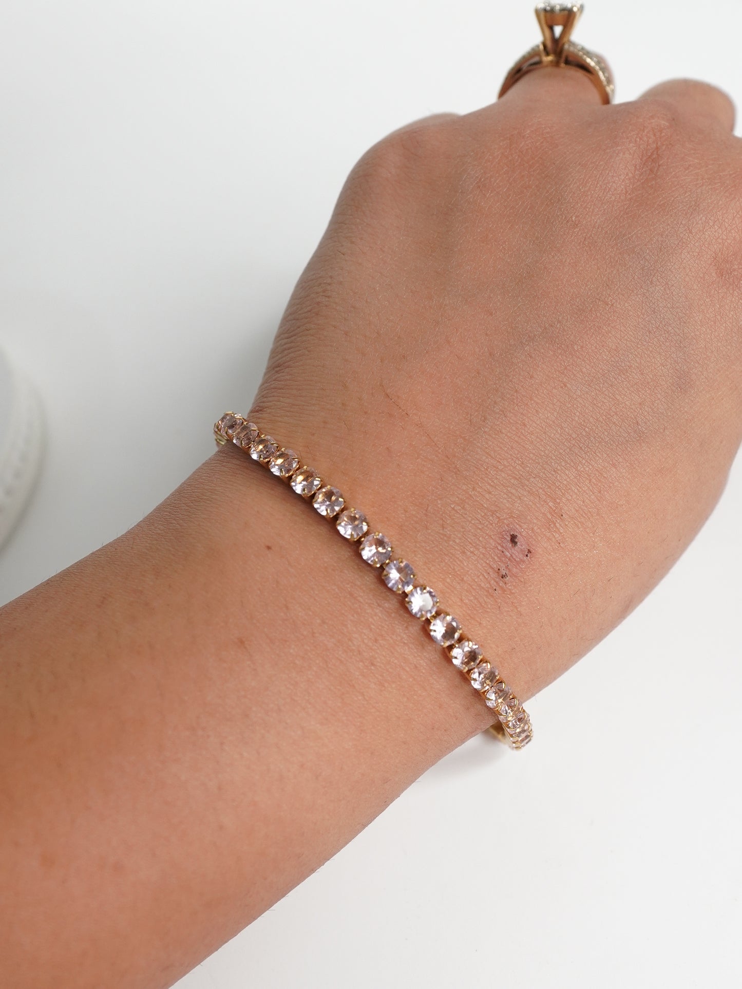 Blush Aura Tennis Bracelet