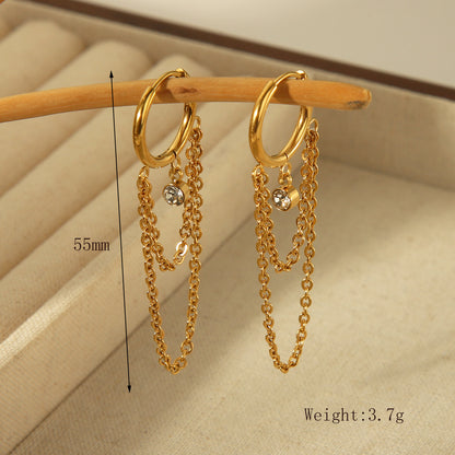 Ashara Dual Drip Hoop Earrings