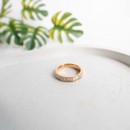 Crystal Channel Band Ring