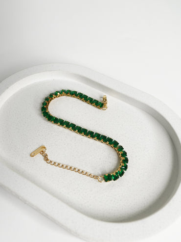 Emerald Radiance Tennis Bracelet