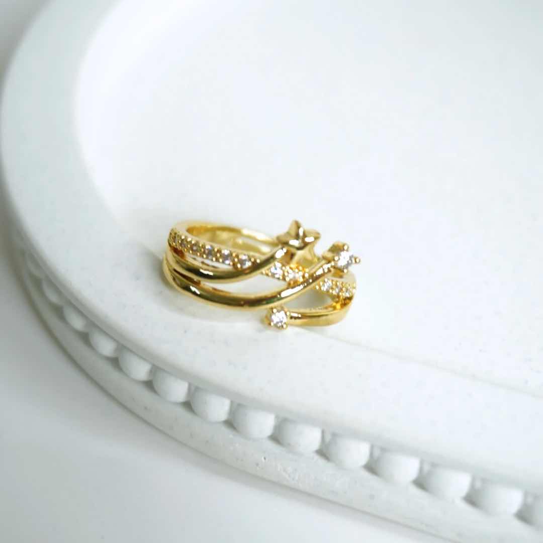 Shooting Star Gold-Plated Ring