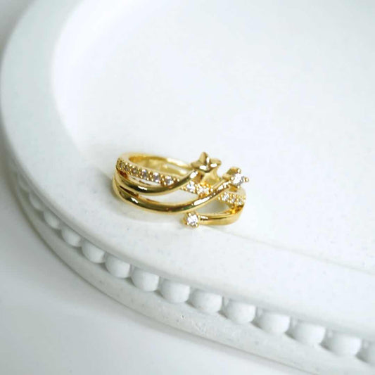 Shooting Star Gold-Plated Ring