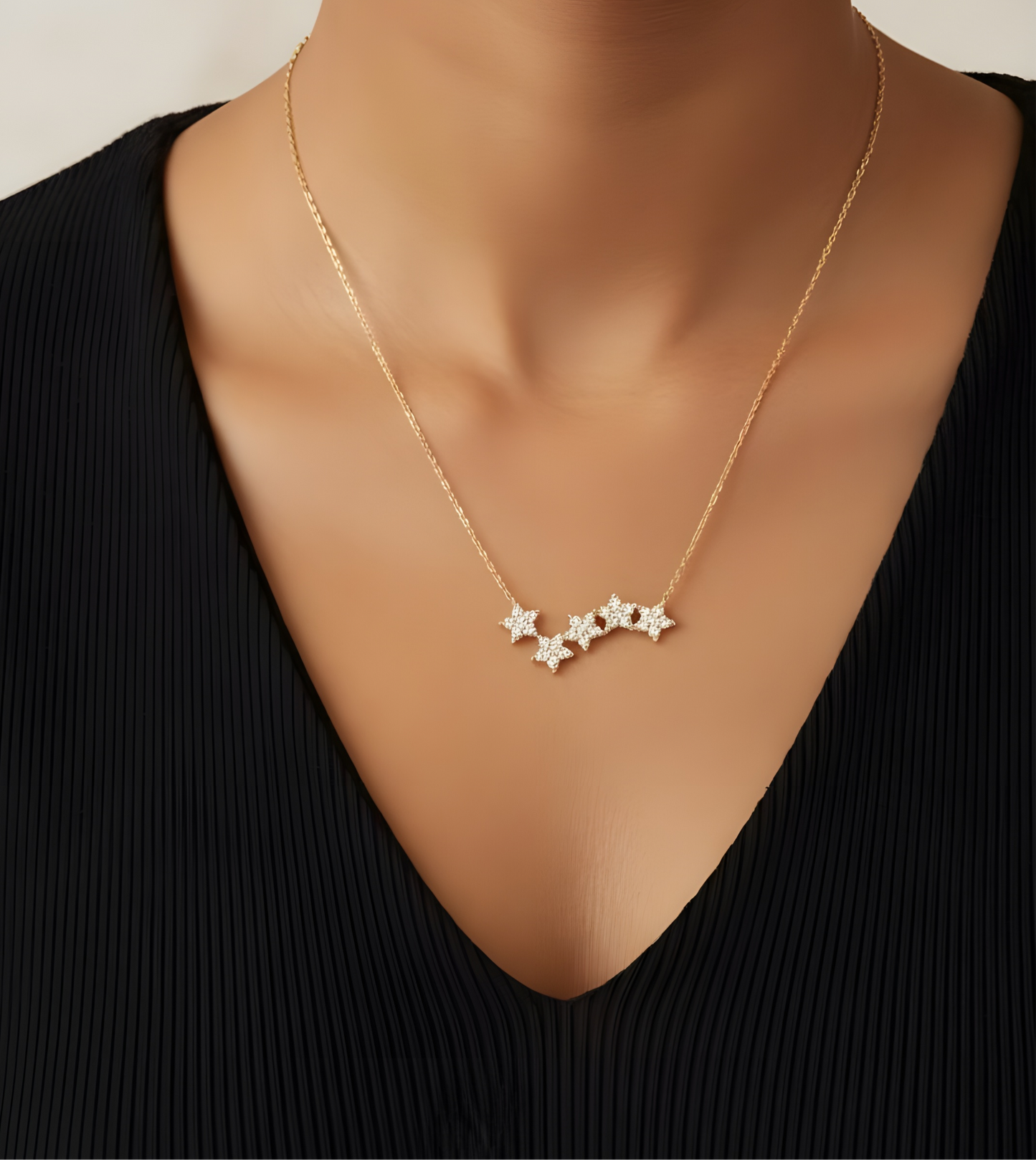 Daisy Drift Floral Necklace – 18K Gold Plated | Ashara Jewels