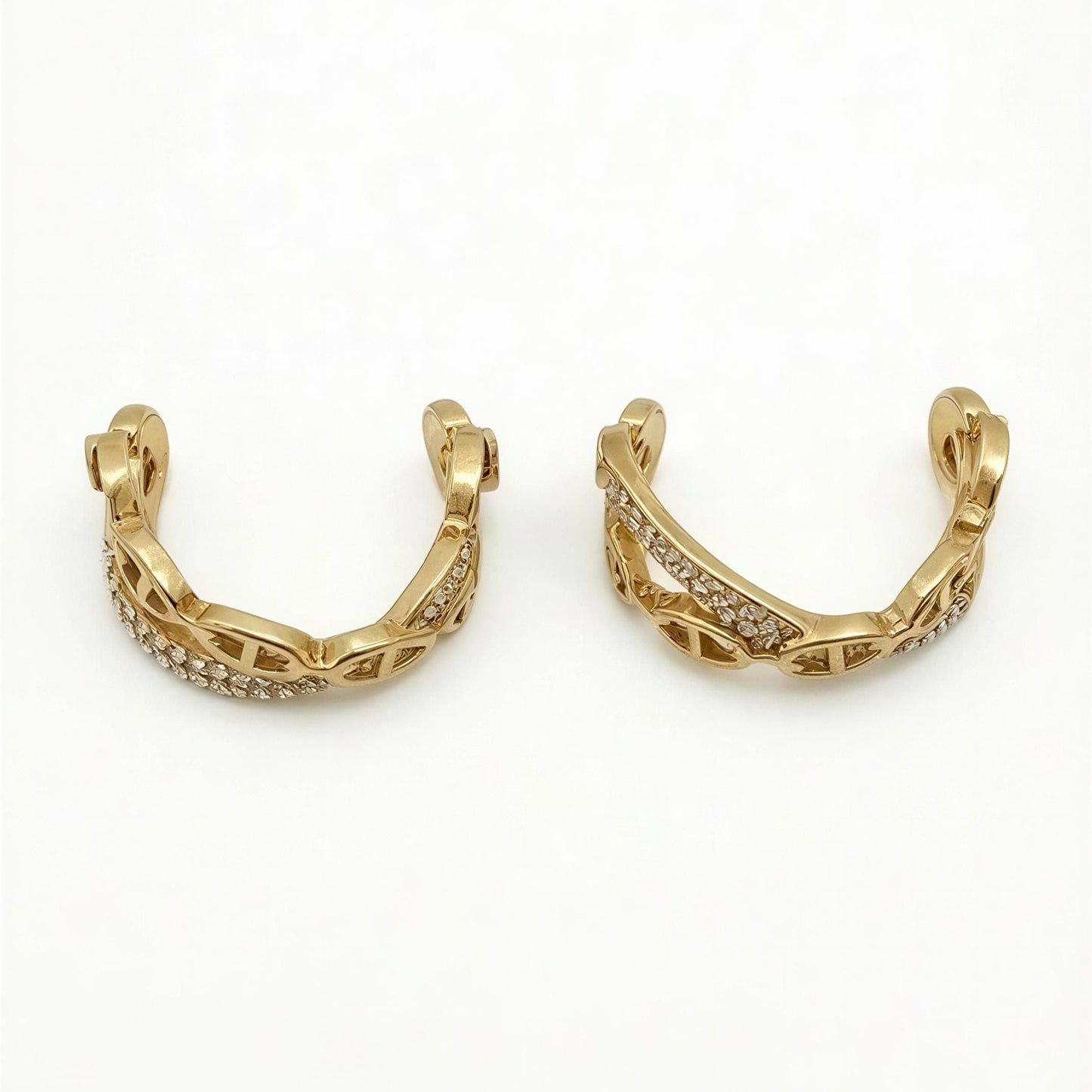Helix Spark Chain Hoop Earrings