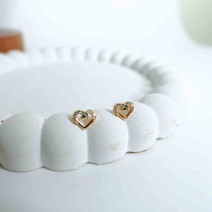 Luna Heart Crystal Studs