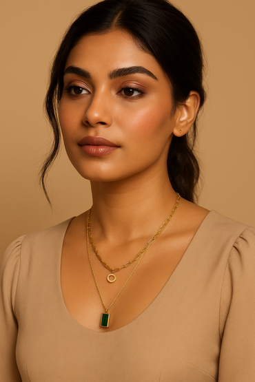 Emerald Muse Layered Necklace