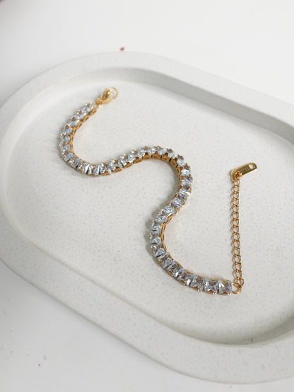 Aurora Square Tennis Bracelet