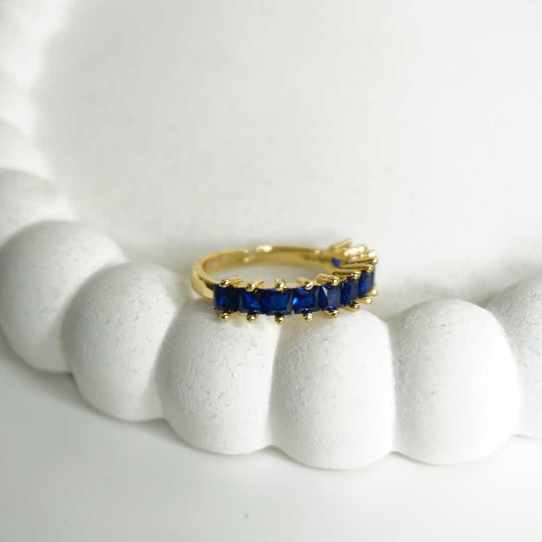 Sapphire Glow Eternity Band