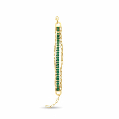 Emerald Link Chain Bracelet