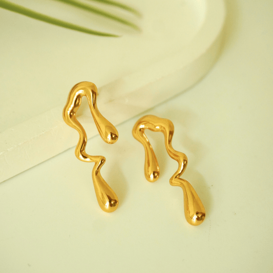 Luxe Liquid Gold Drop Earrings
