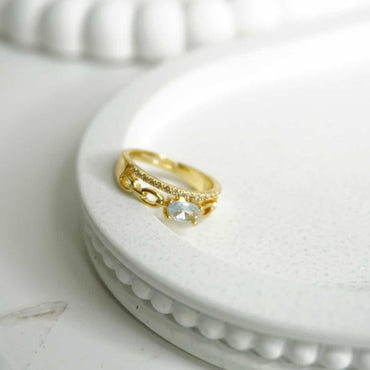 Crystal Chain Link Ring