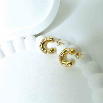 Celeste Pearl Hoops