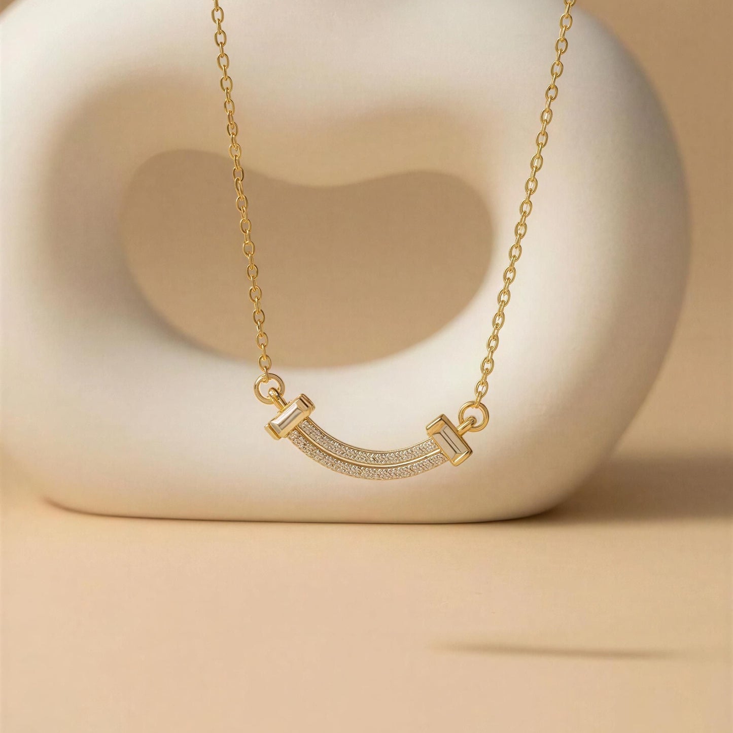 Celeste Crystal Arc Necklace