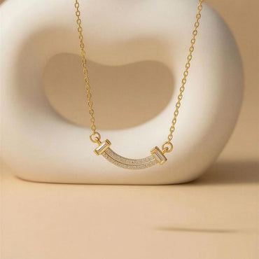 Celeste Crystal Arc Necklace