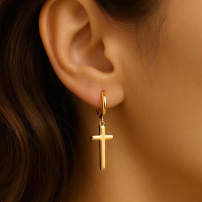 Celestial & Cross Mismatched Hoop Earrings