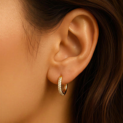 Luna Pavé Hoop Earrings