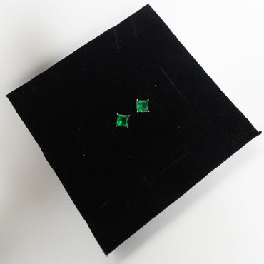 Emerald Radiance Studs -5mm & 6mm