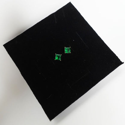 Emerald Radiance Studs -5mm & 6mm