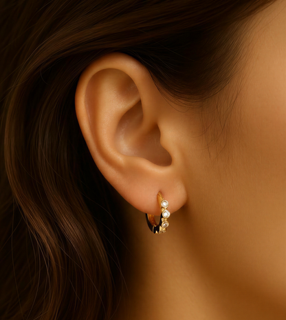 Classic Crystal Huggie Earrings