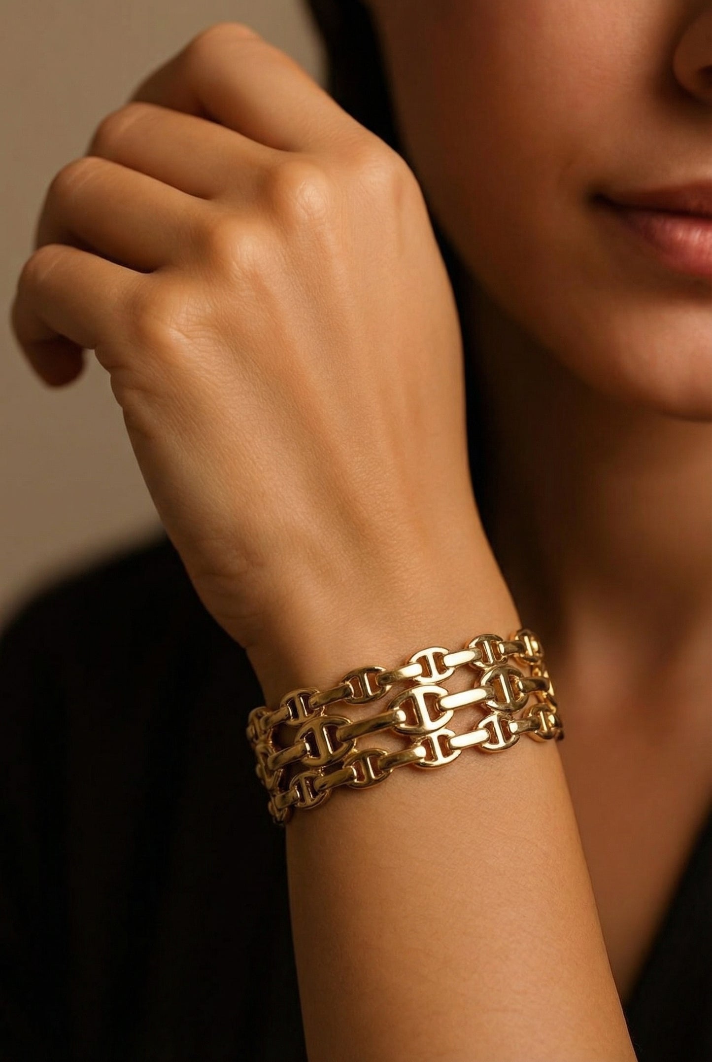 Aria Serpenti Chain Bracelet Cuff