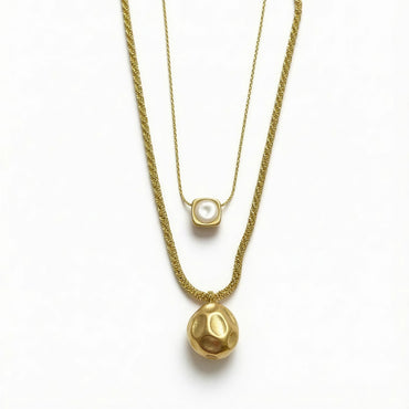 Elara Dual Pendant Layered Necklace