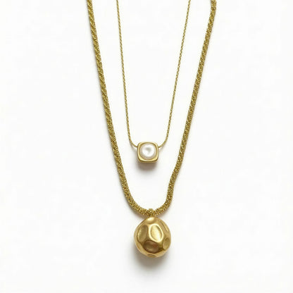 Elara Dual Pendant Layered Necklace