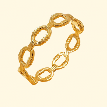 Golden Luxe Textured Link Bracelet