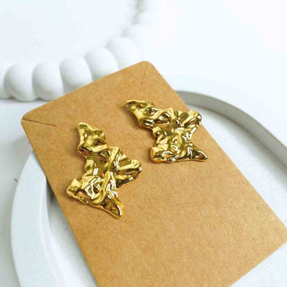 Molten Gold Abstract Studs