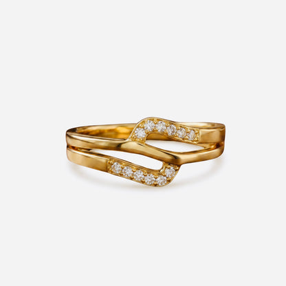 Aurelia Wave Crystal Ring