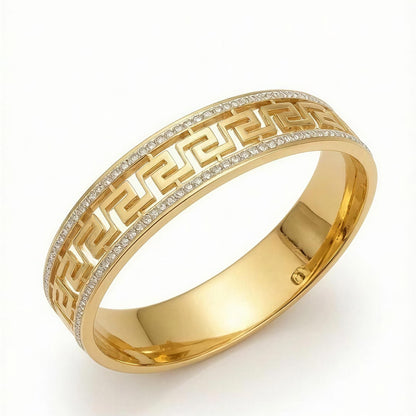 Greek Luxe Crystal Cuff Bracelet
