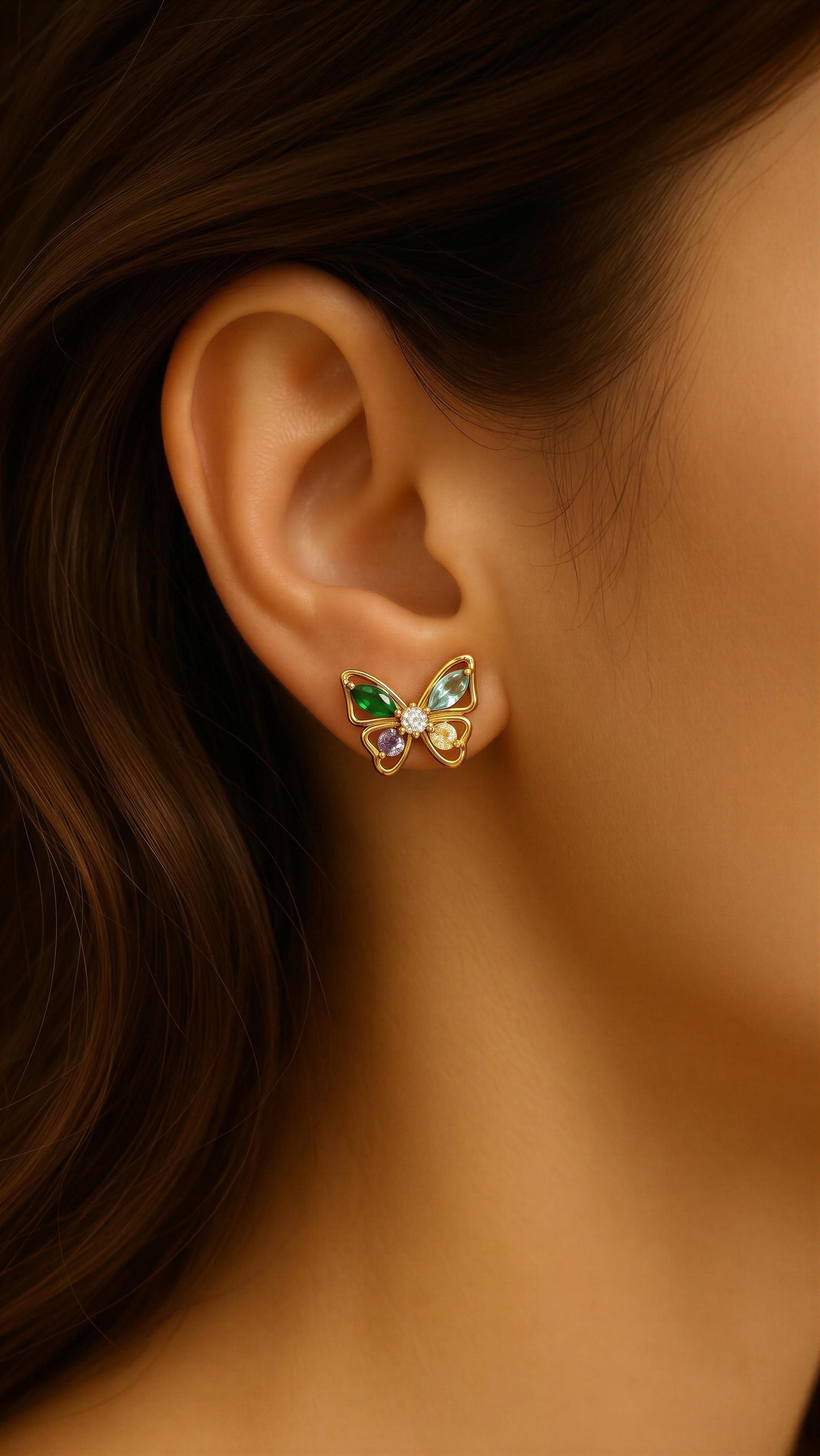 Enchanted Butterfly Stud Earrings