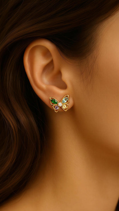 Enchanted Butterfly Stud Earrings