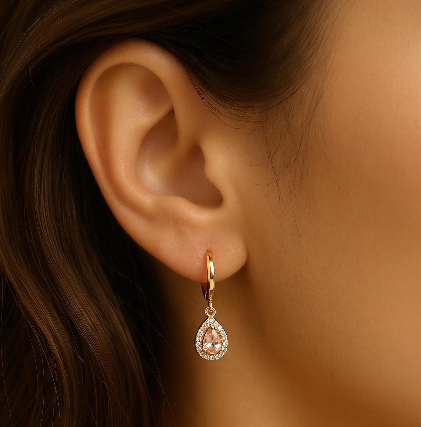 Celeste Blush Teardrop Earrings