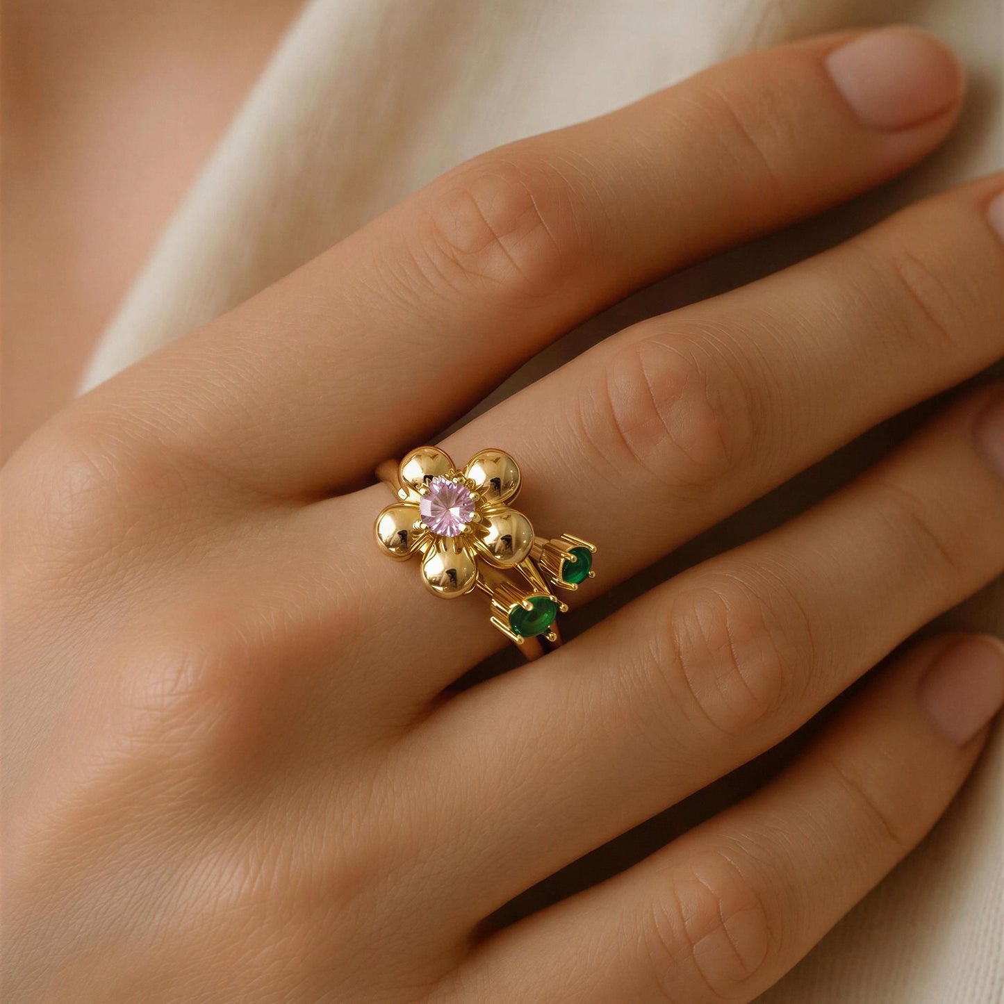 Bloom Charm Adjustable Ring