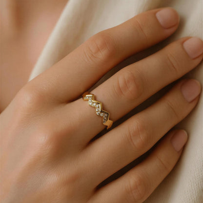 Zigzag Spark Ring